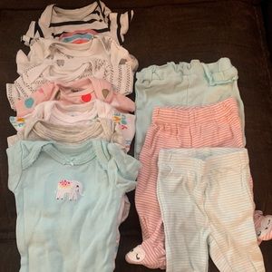 Preemie Baby Girl Clothing Lot 36pc